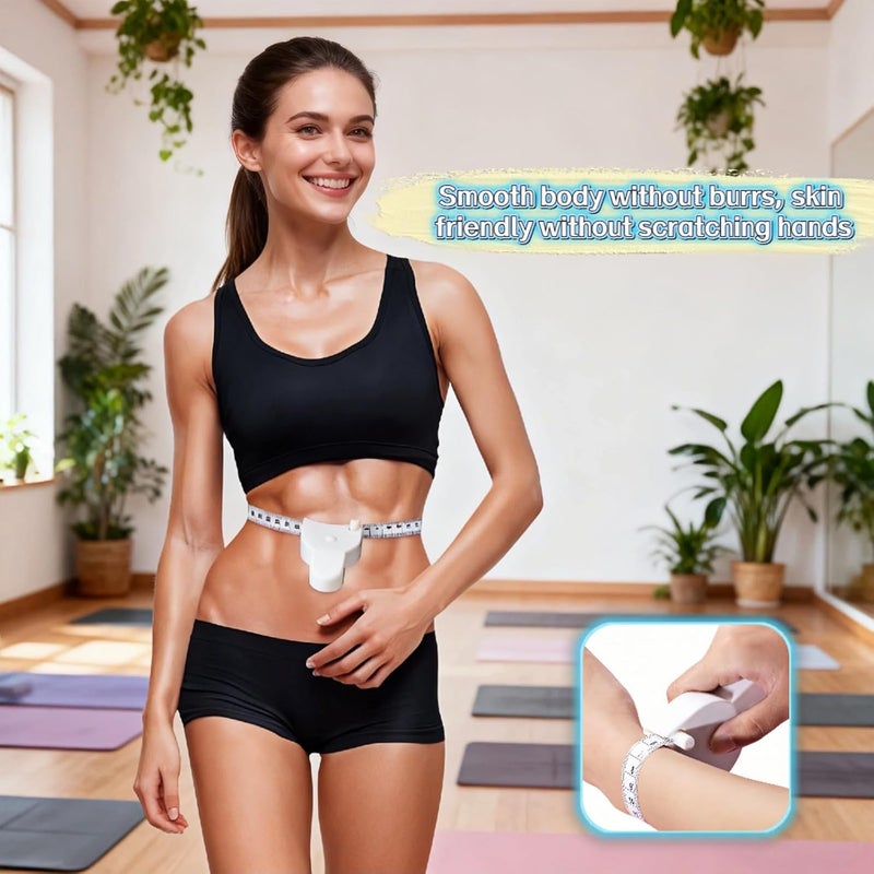 BUBBLE-FLY 60"/150cm Dual Scale Auto-Lock Tape Measure for Body - Retractable Y-Type, Waist Hip Arms Measuring, Fitness & Sewing, Portable Handheld Tape Measure - Image 2